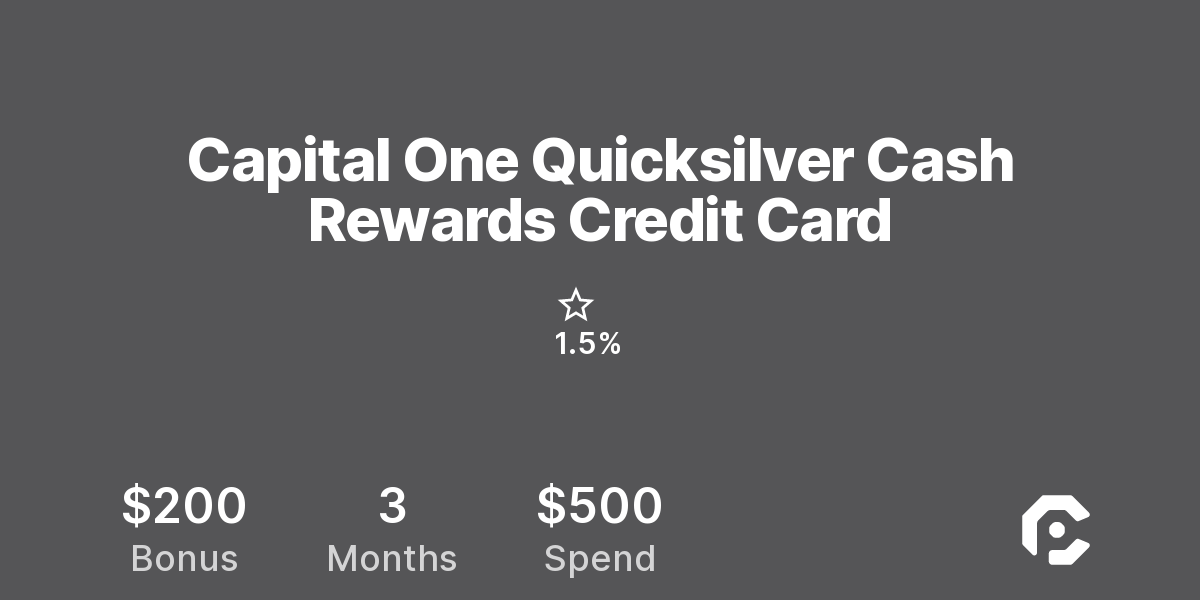 Capital One Quicksilver Cash Rewards Credit Card